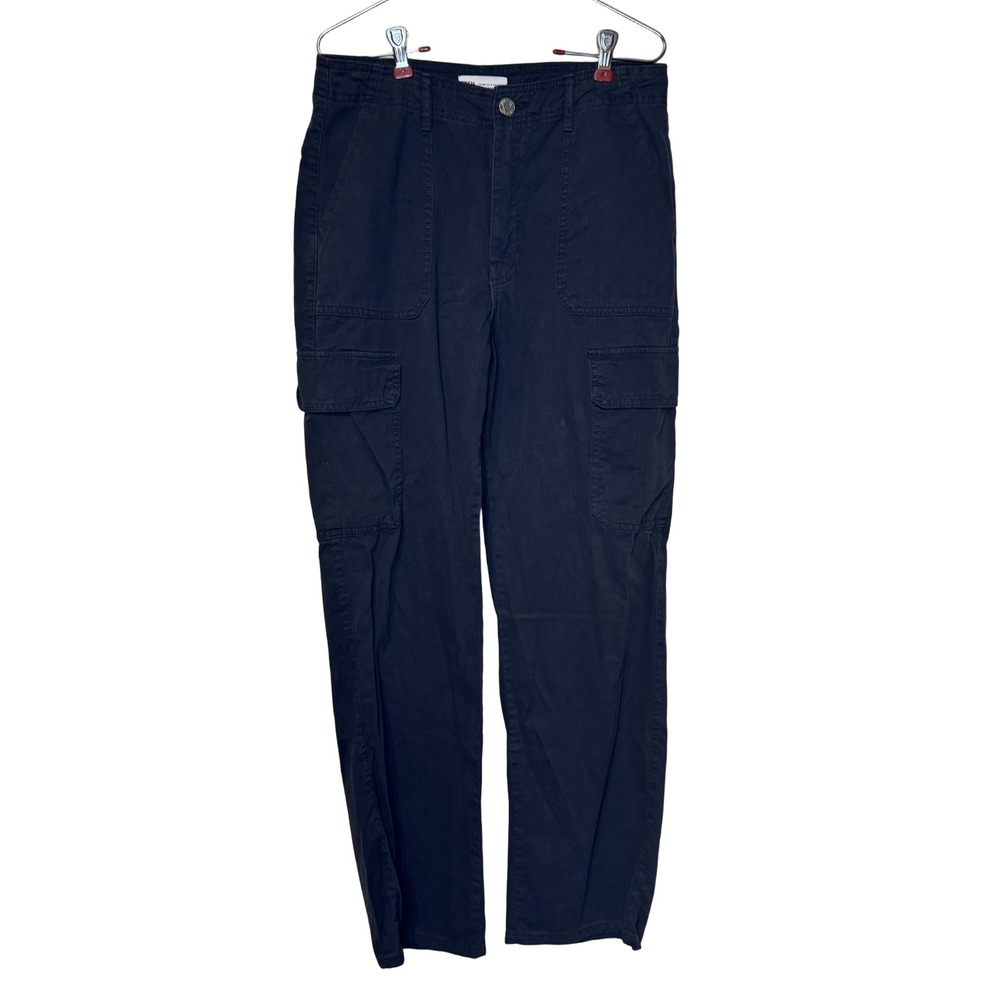 Zara Womens  Cargo Pants Y2K Straight Leg Outdoor Hiking 100% Cotton Gray Size 6